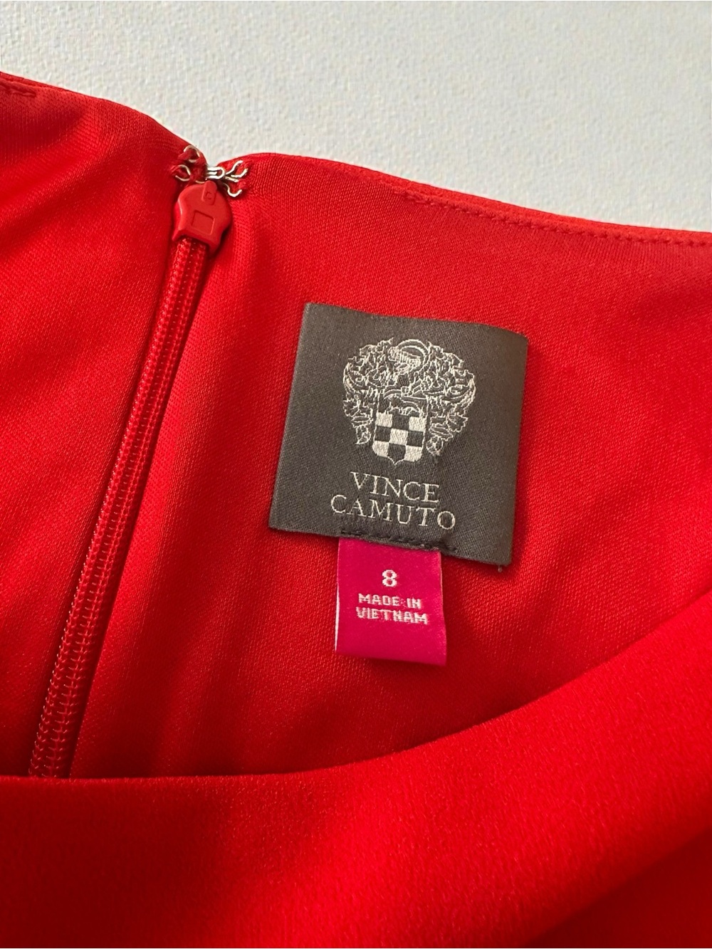 Vince Camuto Vibrant Red Dress with Back Zip - Picture 4 of 4